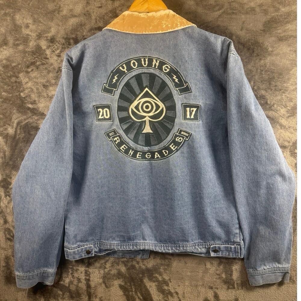 Band x All Time Low 2017 Young Renegades Jack Barakat Eye/Spade Denim Jacket XL